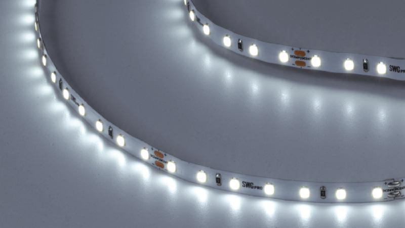 Лента светодиодная ПРО 2835 84LED/м 8.6Вт/м холод. бел. 24В IP20 (уп.5м) SWG PRO 00-00005848