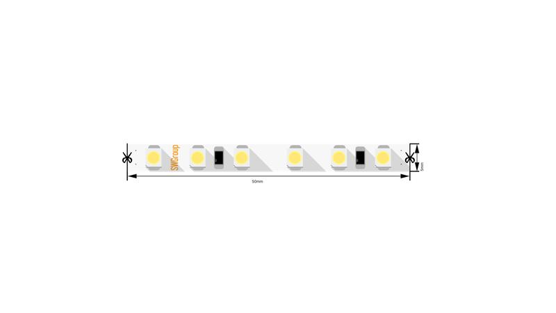 Лента светодиодная стандарт 3528 120LED/м 9.6Вт/м тепл. бел. 24В IP20 (уп.5м) SWG PRO 00-00005669