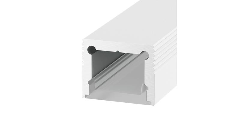 Профиль накладной для однорядной ленты LS.1613-W-R алюм. бел. DesignLed 00-00010364