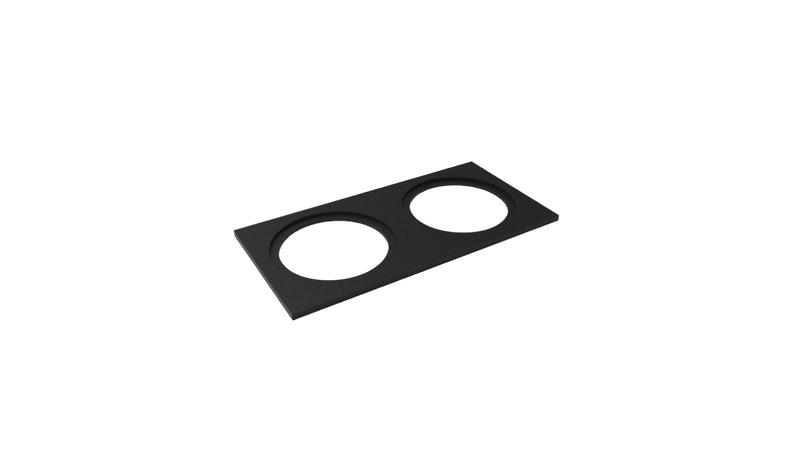 Рамка двойная для MINI COMBO квадратная алюм. бел. SWG PRO 00-00010300