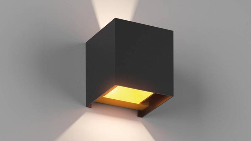 Светильник настенный BIG-KUB LWA803L-BL-WW 12Вт 3000К IP65 черн. DesignLed 00-00004883