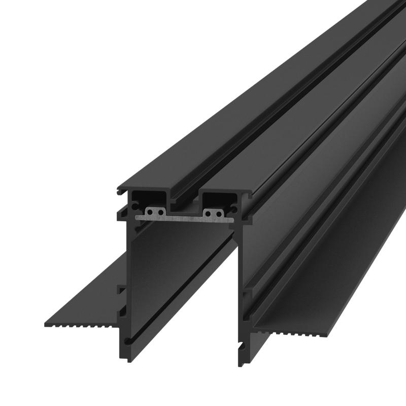 Трек SY-601201-RC-2-BL 24В встраив. без проводов 2м в компл. торцевые заглушки 2шт и компл. коннекторов на одно соединение черн. DesignLed 00-00005794