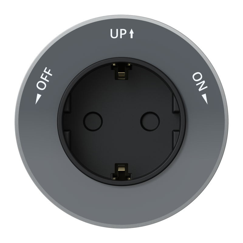 Розетка MultiTrack 16А 250В 2P+E кругл. графит SE MTK13001G