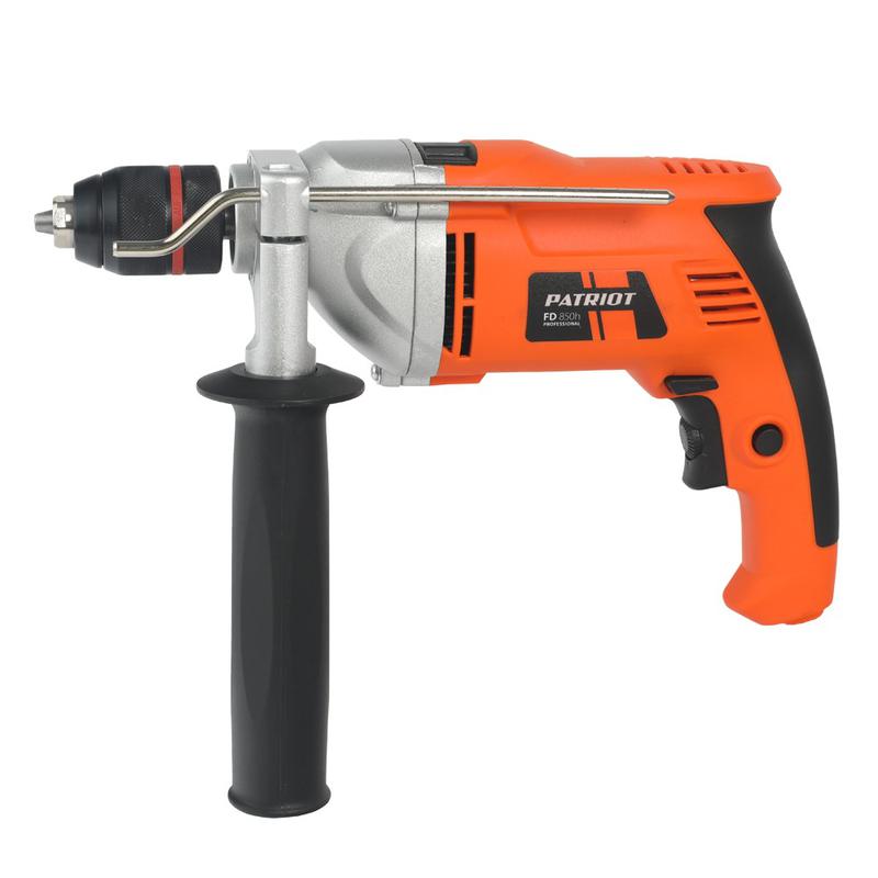 Дрель электрическая ударная FD 850h 850Вт с ударом 0-2700об/мин43200 уд/мин макс.диаметр 13мм глубиномер + доп. ручка PATRIOT 120301464