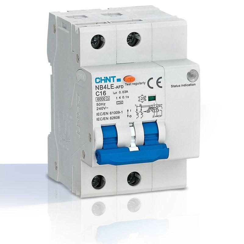 Устройство защиты при дуговом пробое (УЗДП) NB4LE-AFD 2P B16 тип A 30мА CHINT 335344