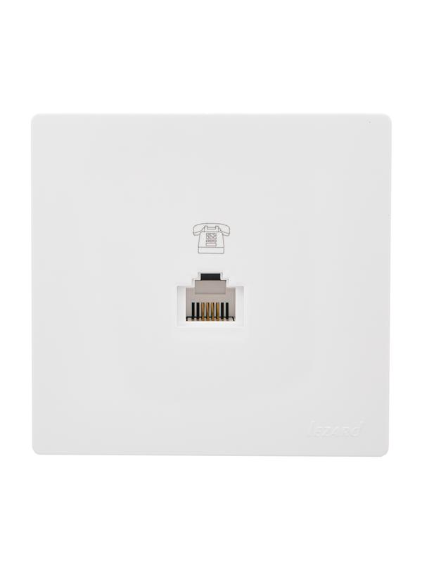 Розетка телефонная 1-м ОП LETO бел. LEZARD 752-0200-137