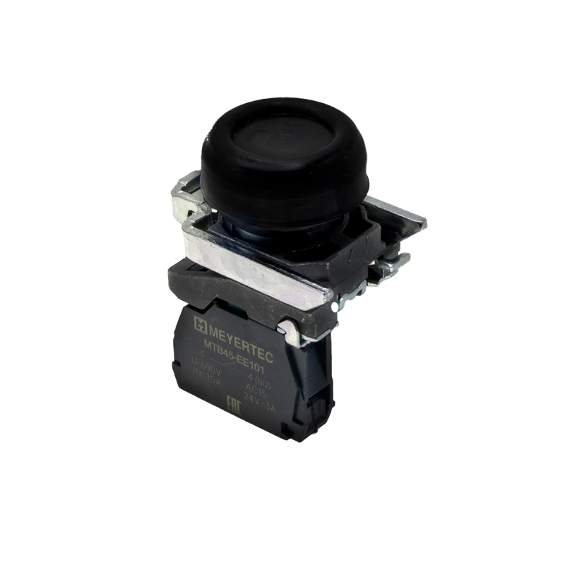 Кнопка в кожухе 1NO IP66 металл MTB4-BP21 черн. ОВЕН 137189