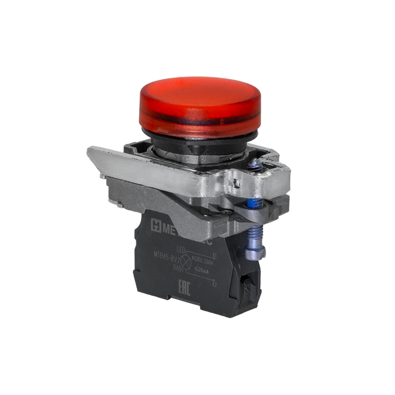 Лампа сигнальная 220В AС/DC IP65 металл MTB4-BV743 красн. ОВЕН 137216