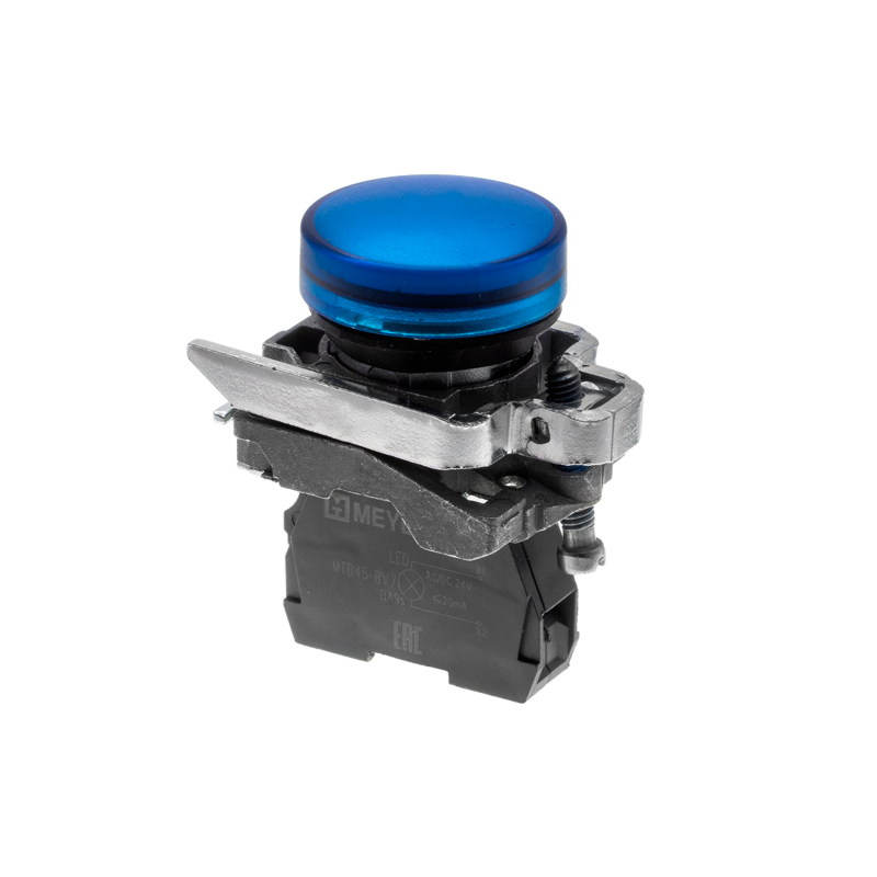 Лампа сигнальная 24В AС/DC IP65 металл MTB4-BV761 син. ОВЕН 137223