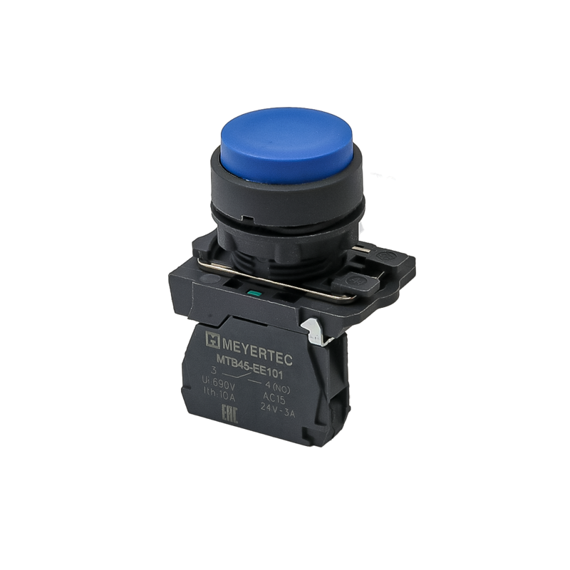 Кнопка выступающая 1NO IP65 пластик MTB5-AL61 син. ОВЕН 137235