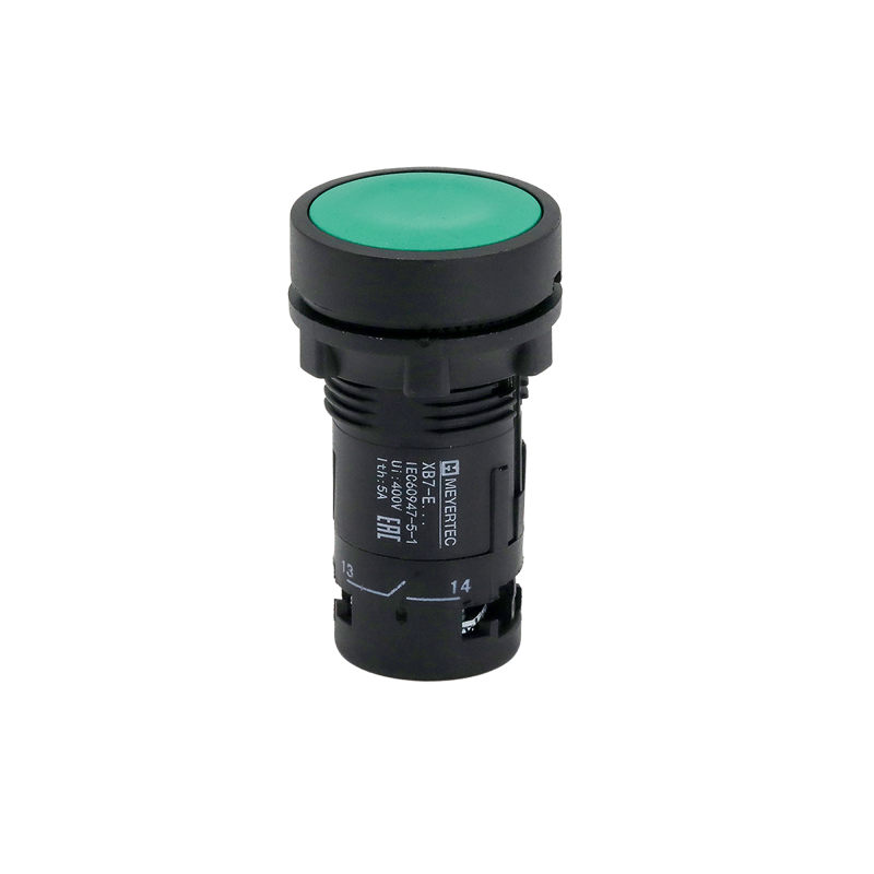 Кнопка плоская 2NO IP54 пластик MTB7-EA33 зел. ОВЕН 132684