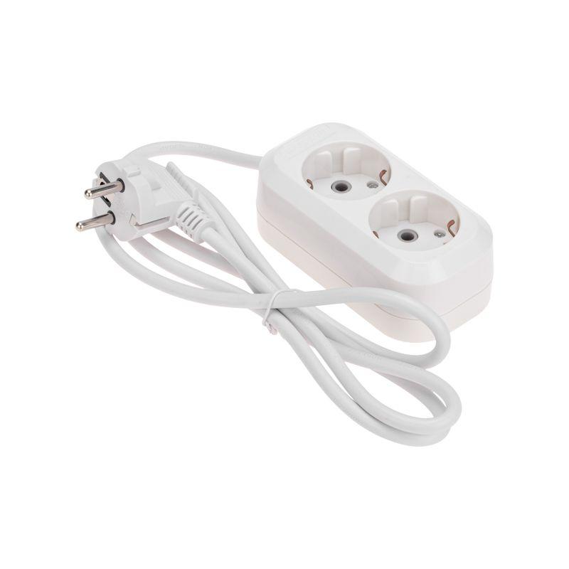 Удлинитель 2х1.5м с заземл. 3х0.75 бел. PROCONNECT 13-4202