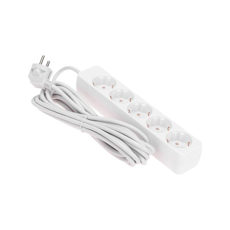 Удлинитель 5х5м с заземл. 3х0.75 бел. PROCONNECT 13-4213