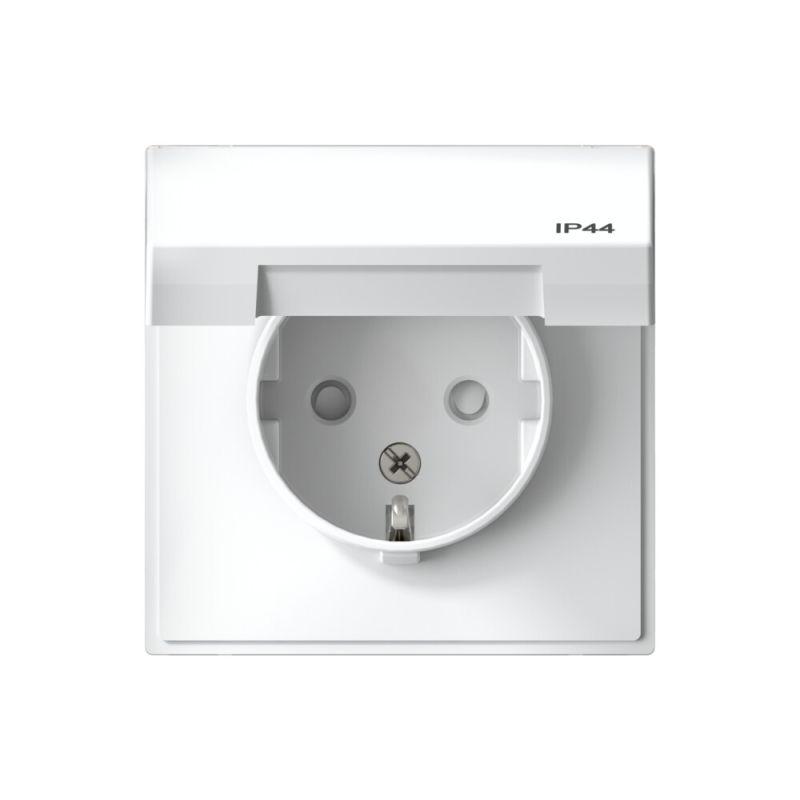 Розетка ArtGallery 16А IP44 с заземл. защ. шторки с крышкой механизм бел. SE GAL440146