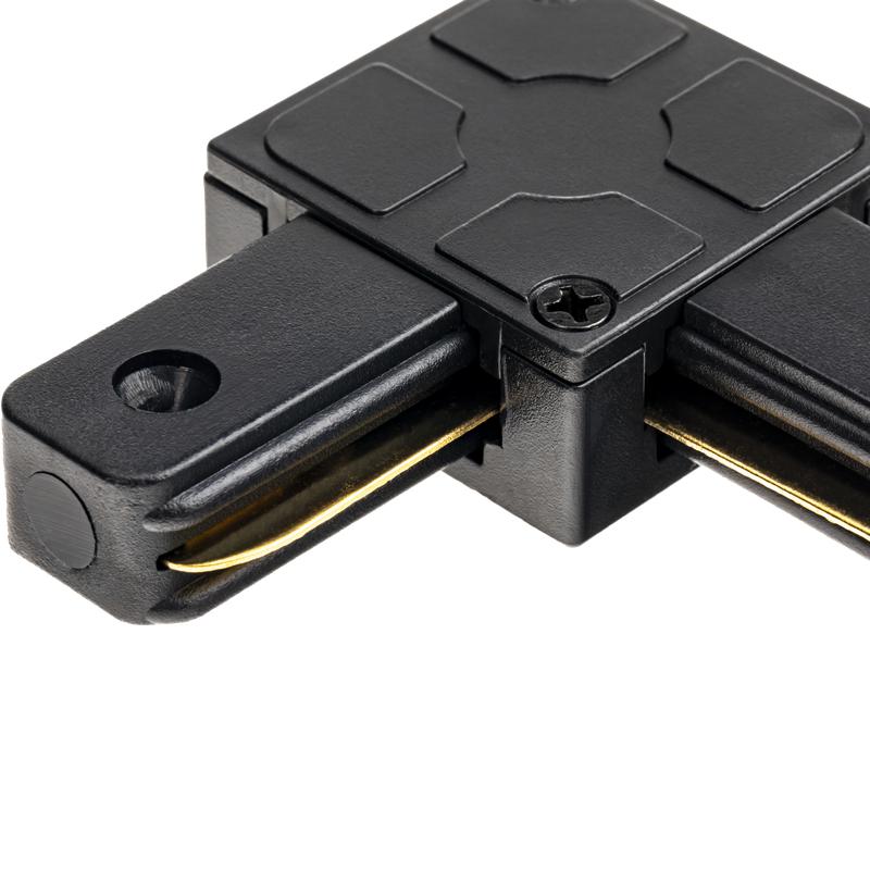 Коннектор трековый для соединения шинопровода угловой жесткий ARTLINE пластик/медь черн. Ritter 59746 3