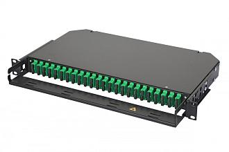 Панель оптическая 47F-48 19дюйм 2U выдвижная корпус на 48 адаптера 32 дуплекс LC/APC адаптера OS2 Eurolan 47C-24-S2-2S-16-11BL-A