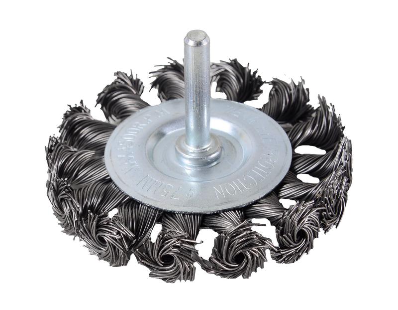 Щетка для дрели плоская крученая 75мм Вихрь 73/1/3/47