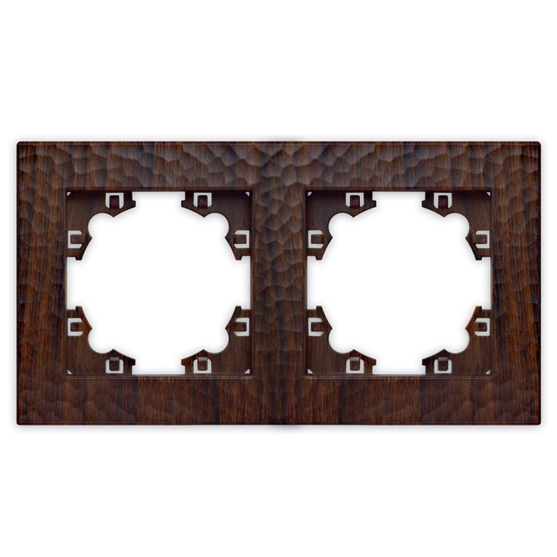 Рамка 2-м Афина фактурная универс. венге Universal A10044-V