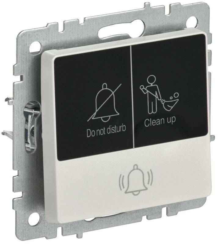 Кнопка звонка BRITE 10А ВС10-1-9-БрЖ для отелей с индик. механизм жемчуж. IEK BR-V14-2-10-K36