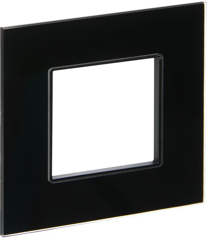 Рамка 1-м SKANDY SK-F21Bl стекло черн. IEK SK-M12-G-K02