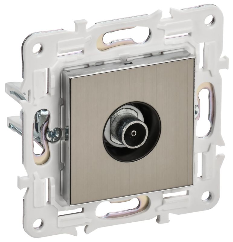 Розетка TV оконечная SKANDY SK-A12N никель IEK SK-A10-O-K50