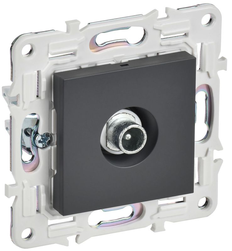 Розетка телевизионная проходная TV SKANDY SK-A17T титан IEK SK-A10-P-K48