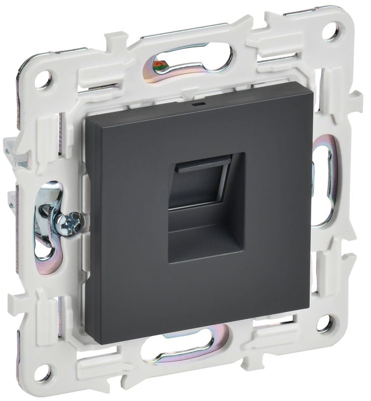 Розетка компьютерная RJ45 кат.6 SKANDY SK-K02T титан IEK SK-K10-2-K48