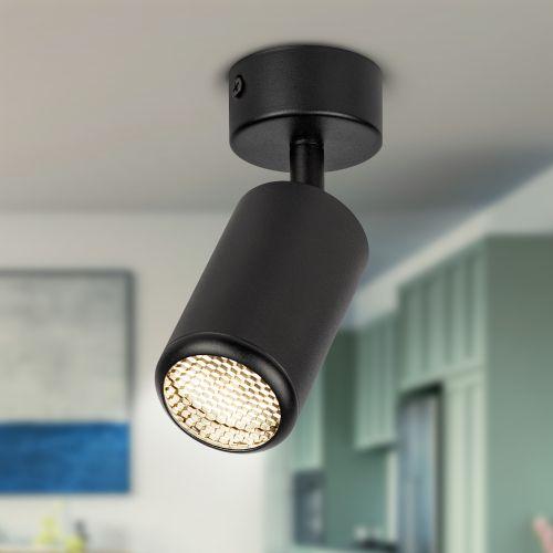 Светильник OL55 MR16 GU10 IP20 BK настен./потолочн. спот черн. Эра Б0061886