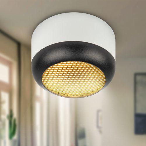 Светильник OL56 WH/BK IP20 под лампу GX53 настен./потолочн. спот бел./черн. Эра Б0061881