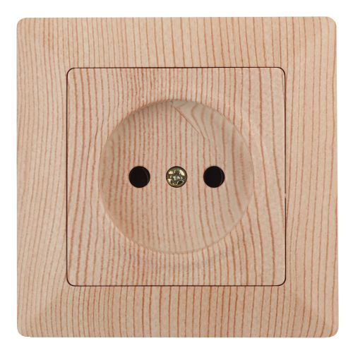 Розетка 1-м СП Solo 4-201-11 16А IP20 250В 2P без заземл. сосна Intro Б0053648