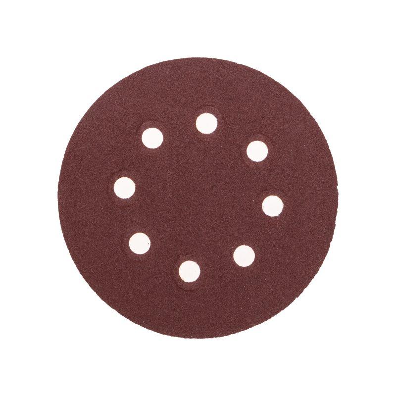 Диск абразивный на ворсовой основе на липучке перфорир. P120 125мм (уп.10шт) Kranz KR-91-1168