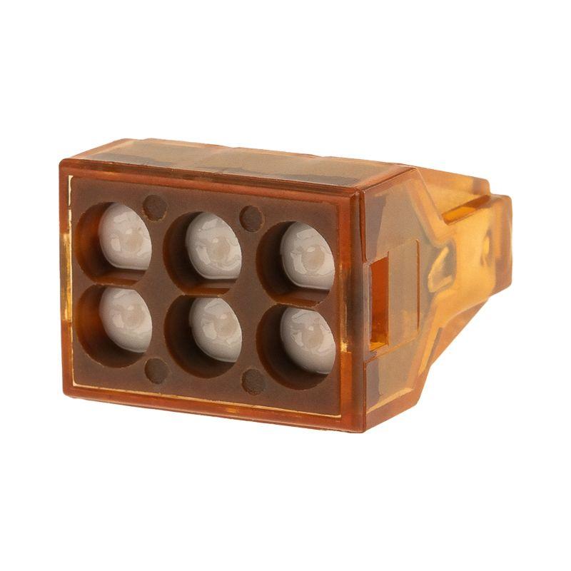 Экспресс-Клемма СМК 773-606 с пастой 6-проводная 0.75-4кв.мм (уп.50шт) Rexant 07-5276