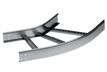 Угол горизонтальный 45град. 80х200 R-600 лонжерон 1.5мм в компл. с крепежн. элемент. и соед. пластинами гор. оцинк. DKC LIC0862KHDZ