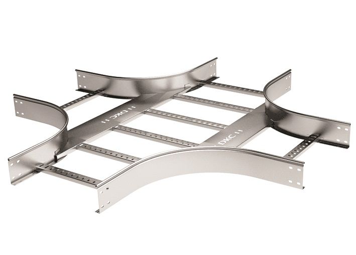 Ответвитель Х 80х400 R900 в компл. с крепежн. элемент. и соед. пластинами гор. оцинк. DKC LIX8904KHDZ