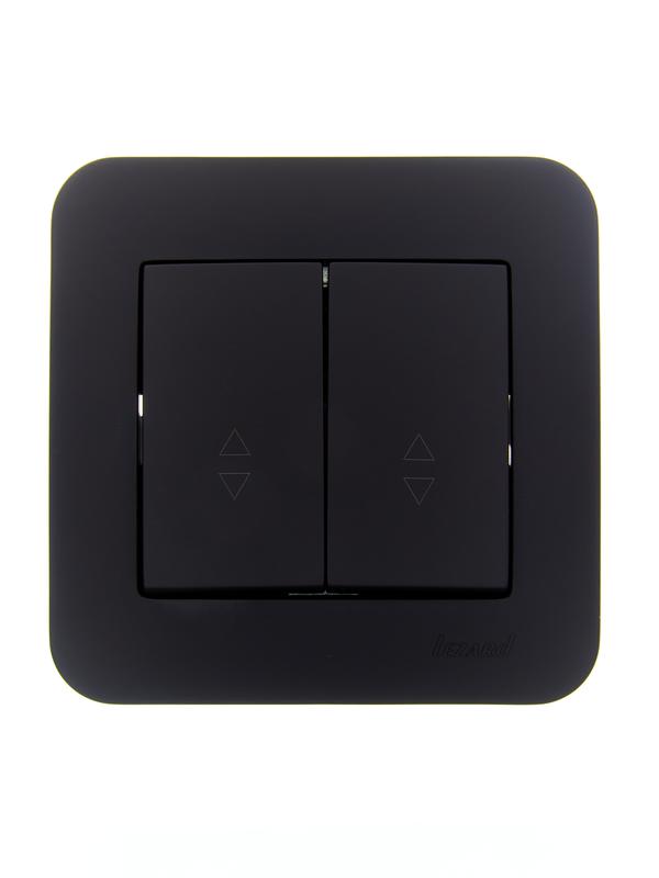 Переключатель проходной 2-кл.СП ASTI 10А IP20 в сборе черн. бархат LEZARD 7081-4242-106