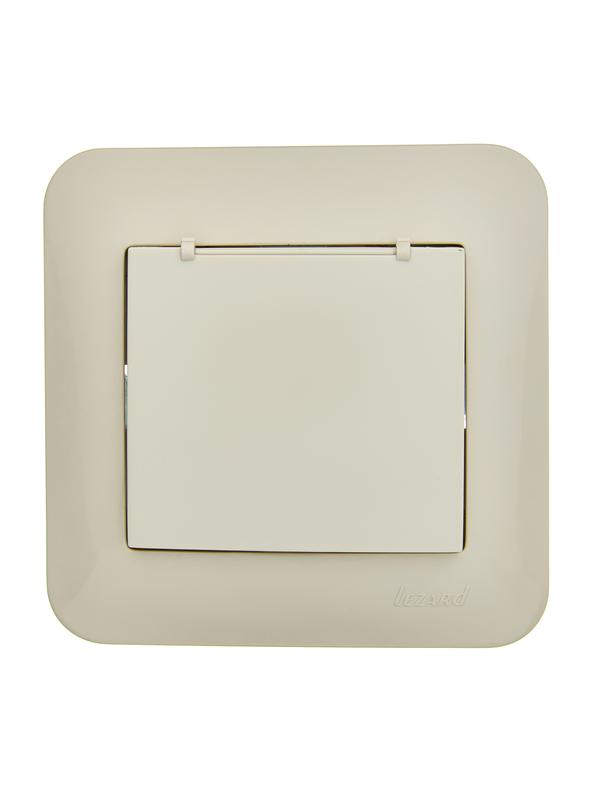 Розетка 1-м СП ASTI 16А IP20 с заземл. с крышкой термопласт в сборе крем. LEZARD 7081-0303-123В