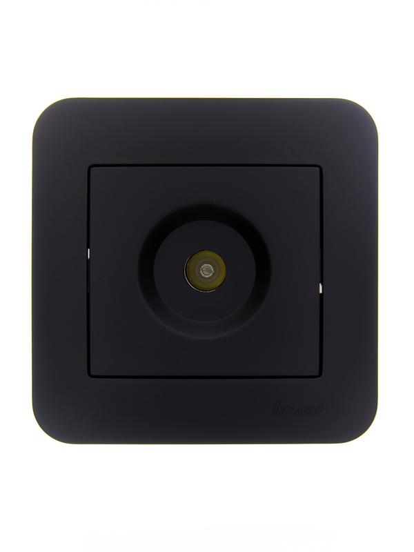 Розетка телевизионная оконечная TV СП ASTI IP20 в сборе черн. бархат LEZARD 7081-4242-130