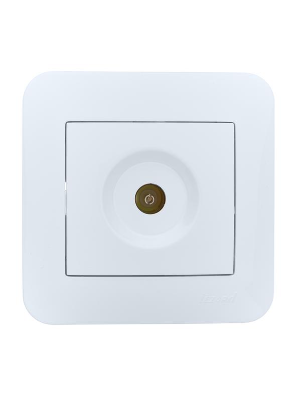 Розетка телевизионная проходная TV СП ASTI IP20 в сборе бел. LEZARD 7081-0202-129
