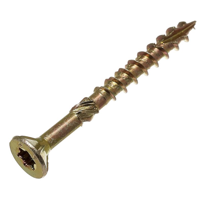 Саморез конструкционный самозенкующий 4.5х40 потай желт. цинк TORX (уп.200шт) коробка СТРОЙМЕТИЗ 20230922005