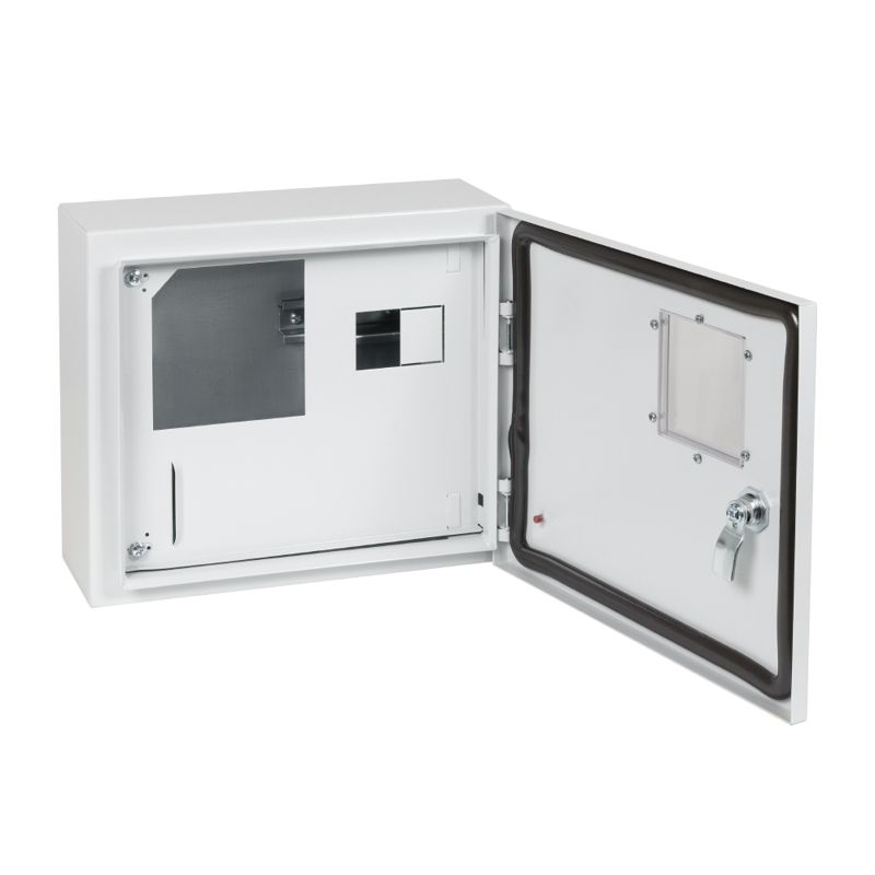 Корпус металлический ЩУРн-ПРО-1-МП/4-292х353х137-IP66-УХЛ1 (с окном учета.1ф счетчик на МП 4 модуля ПРО) КЭАЗ 367473