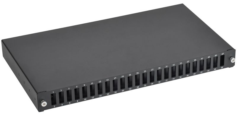 Корпус выдвижной Rhjcc 1U с кассетами (3шт) и планками 24 Lcquad ITK FOBH-1U-00