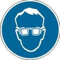 Знак M01 "Работать в защитных очках" (200х200) пленка самоклеящаяся PROxima EKF an-m-01