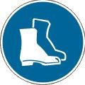 Знак M05 "Работать в защитной обуви" (200х200) пленка самоклеящаяся PROxima EKF an-m-05