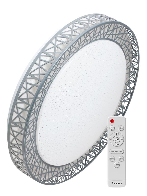 Светильник светодиодный PREMIUM Loft-G 120Вт 230В 3000-6500К 9600лм IP40 490х100мм настенно-потолочный управляемый с пультом ДУ КОСМОС KSLofG120W