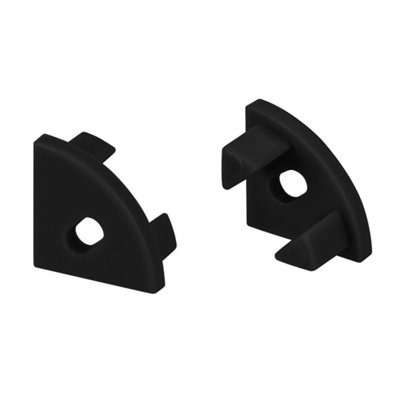 Заглушка SL-KANT-H11 BLACK c отверстием пластик (комплект) Arlight 044090