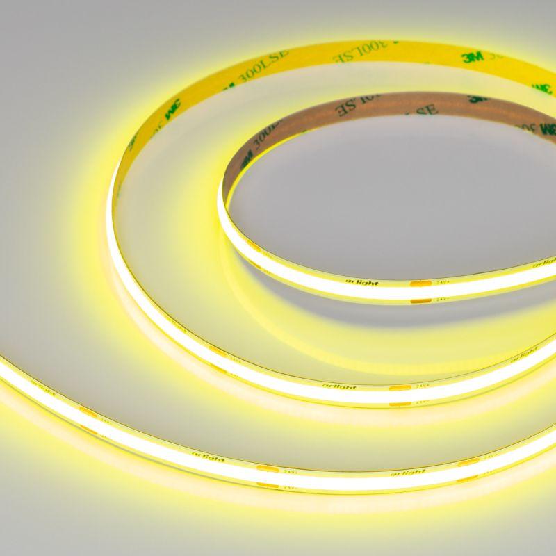 Лента светодиодная COB-X480-8mm 24V Yellow Volt 8Вт/м IP20 (уп.5м) Arlight 047737