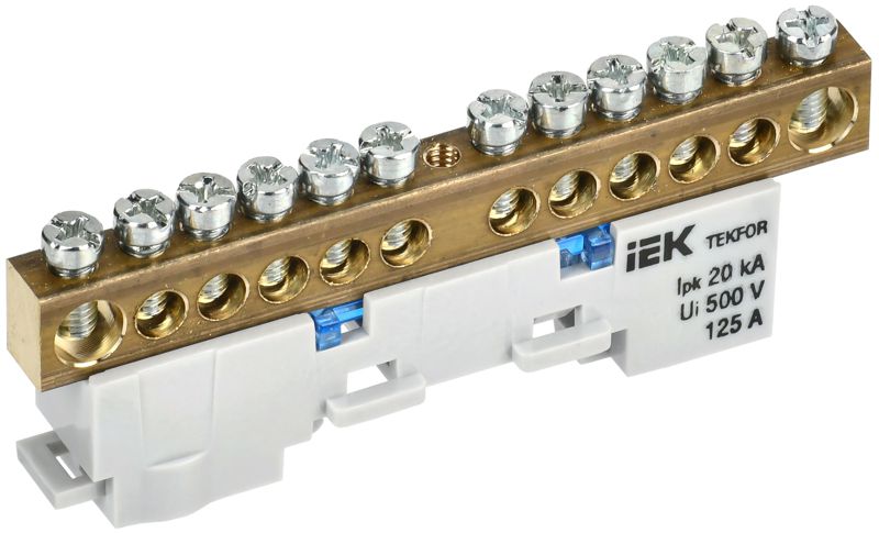 Шина нулевая N неизол. на универс. держ. 8х12-12-С TEKFOR IEK TF-NN20-12-DL-K07