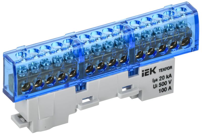 Шина нулевая N изол. на универс. держ. 6х9-14-С TEKFOR IEK TF-NN10-14-KL-K07