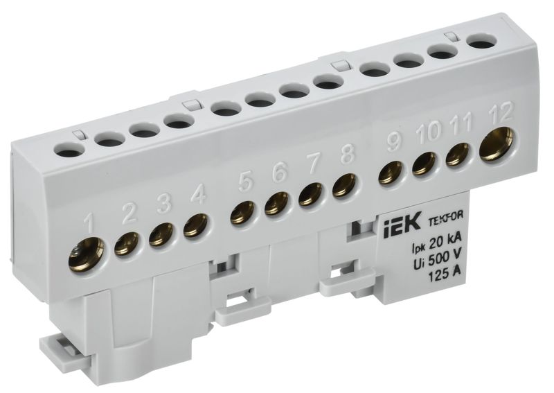 Шина L "фаза" изол. на универс. держ. 8х12-12-Ср TEKFOR IEK TF-NN20-12-KL-K03