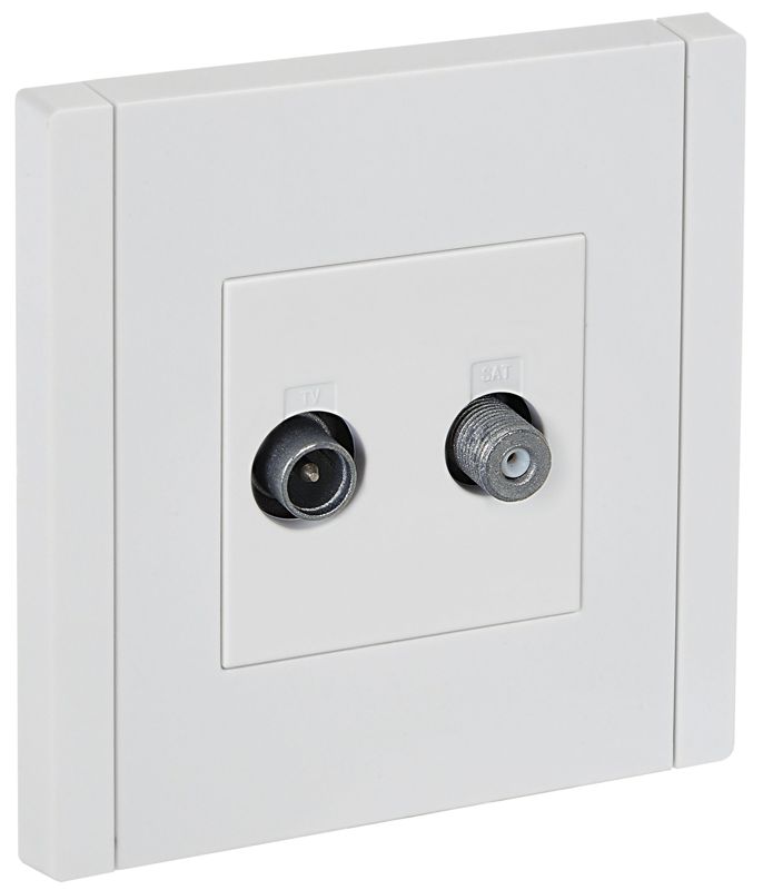 Розетка 2-м TV+SAT FORTE&PIANO FP238 бел. IEK FP-AF20-O-K01